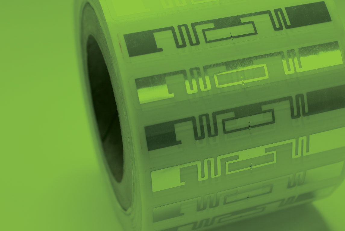 Roll of UHF RFID tags