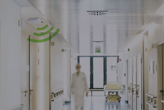 RFID Directional Portal in a hospital outside of a stockroom/supply closet managing high-value inventory to eliminate manual reconciliation process and save time