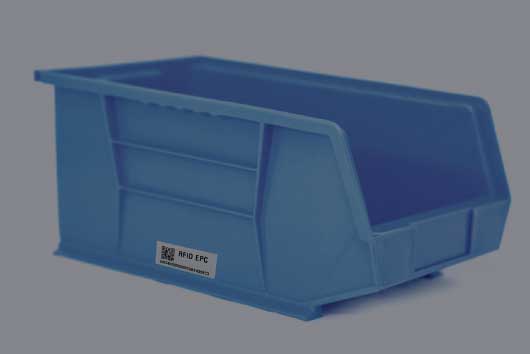 Tagged bins help you to keep track of everyday consumables that you don't want to tag individually