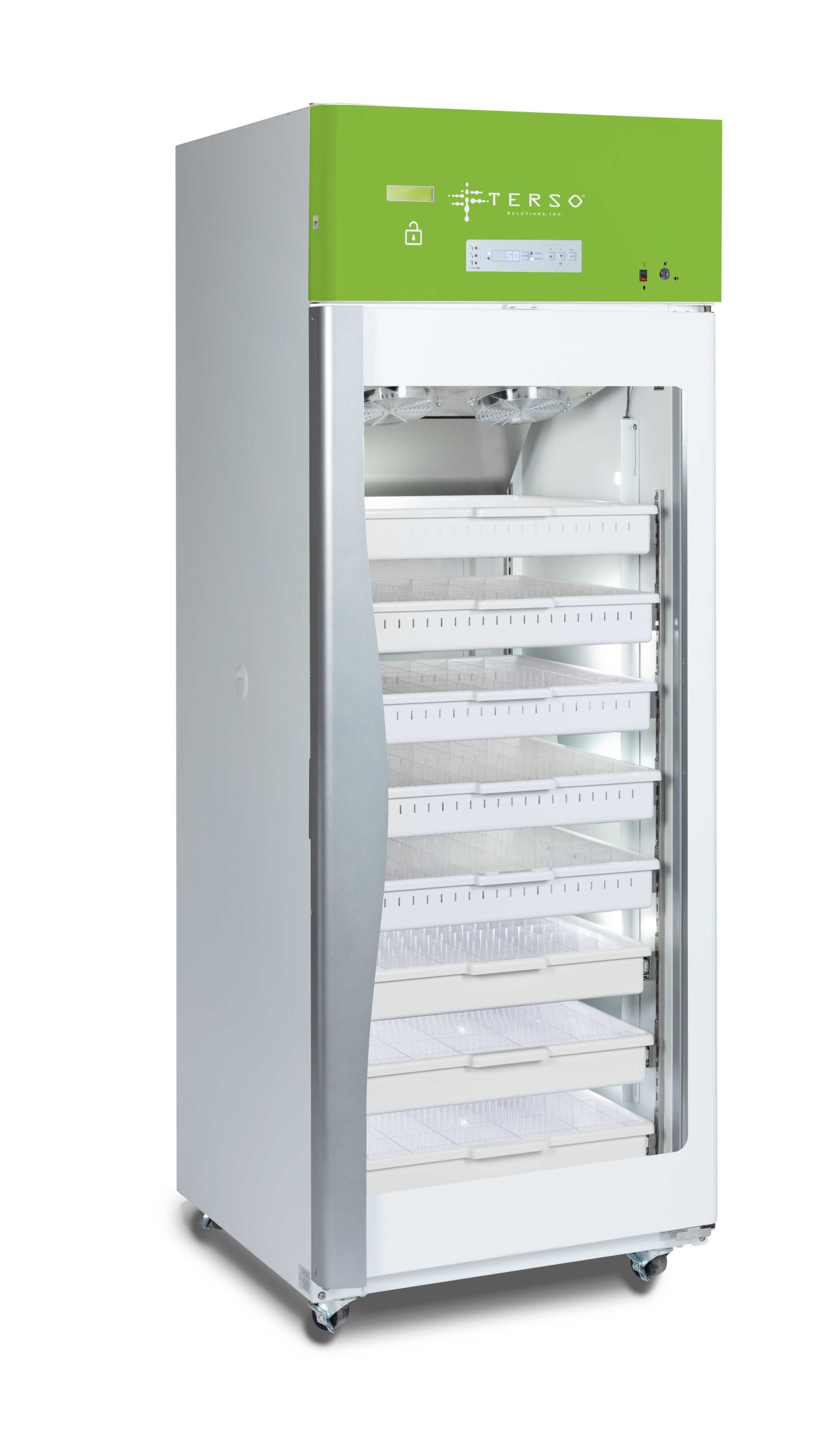 The Large RFID Refrigerator provides remote temperature monitoring